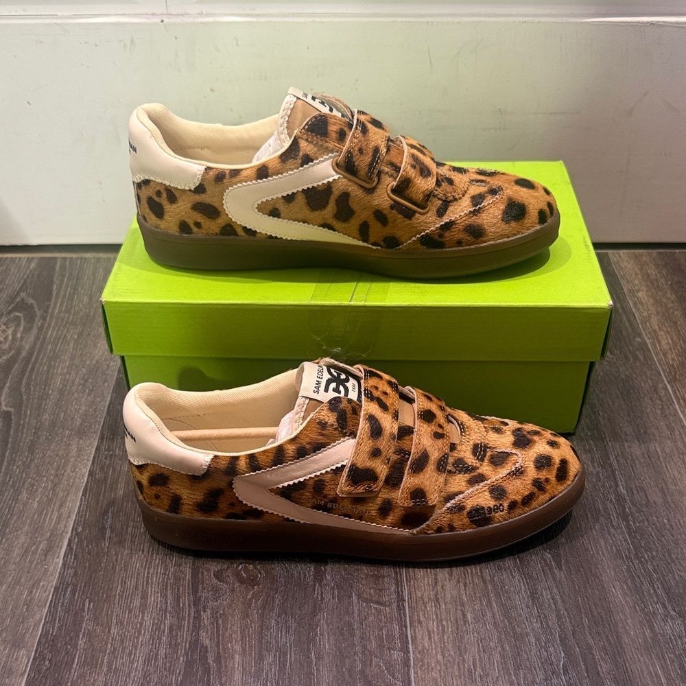 Sam Edelman x Free People Talia Leopard Print Sneakers Sz 8 - Picture 3 of 13